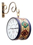 Vintage Clock Handicraft Hand-Painted Iron Clock