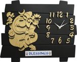 SD Enterprises Analog Wall Clock(Black, Without Glass)