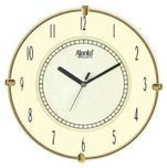 Ajanta Quartz Plastic Wall Clock (25.7CM X 25.7CM),Ivory