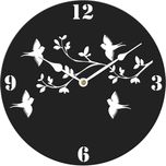 Basement Bazaar Analog 25.5 cm Dia Wall Clock(Black, Without Glass)