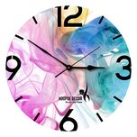 Hoopoe Decor Light Colourful Smoke Acrylic Wall Clock (28 cm x 0.4 cm x 28 cm)