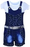 MPC Cute Fashion Baby Girls Jeans Dungaree Jumpsuit (Jeans_Jumpsuit_Blue_12-18 Months)