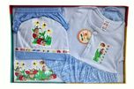 Bonfree BelleGirl 100% Cotton New Born Gift Set of 5 Pcs for Girl Blue 0-3M(Blue)