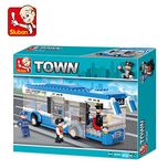 Sluban Single Decker Transpoter Bus Building Block Toys 235Pieces Multi Color LEGO Compatible Educational Toy M38-B0330