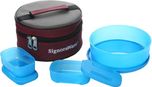 Signoraware Classic Lunch Box (With Bag)  - 800 ml, 140 ml Plastic Food Storage(Pack of 3, Blue)