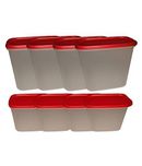 Tupperware New Smart Saver Plastic Container Set, 1.7  Litres, Set of 9, Multicolour