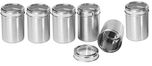 Dynore Stainless Steel Canister Set, Set of 6, Silver (DS_271)