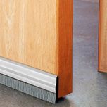Door Home Door Seal (1 meter) Aluminium Plate with Nylon Brush Ivory Matt