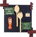 eCraftIndia Mummy Da Dhaba Wall Hanging Showpiece  -  38.1 cm(Wooden, Multicolor)