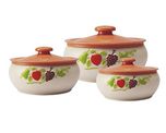 Milton Orion 3 Pieces (600 / 1500 / 2000) ml Insulated Casserole Set ,Lightbrown