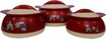 Milton Delish - Maroon Pack of 3 Casserole Set(1500 ml, 1000 ml, 500 ml)