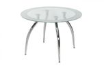Godrej Interio Headen Glass 4 Seater Dining Table(Finish Color - Silver)