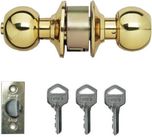Godrej Cylindrical Lock Premium Brass Finish Lock(Gold)