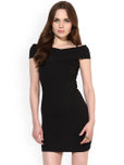 Veni Vidi Vici Women Black Solid Sheath Dress