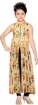 Hunny Bunny Maxi/Full Length Party Dress(Beige, Sleeveless)