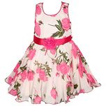 Wish Karo Girls Party Wear Frock Dress (fr85PS-8-9 Years_Pink_8-9 Years)
