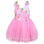 Wish Karo baby girls Frock Dress DN fr195bpnknw (6-12 Mths)