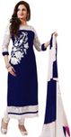 West Turn Georgette Embroidered Salwar Suit Dupatta Material(Un-stitched)
