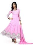 Mert India Brasso Embroidered Semi-stitched Salwar Suit Dupatta Material