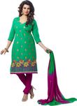 Vibes Cotton Polyester Blend Embroidered Salwar Suit Dupatta Material(Un-stitched)