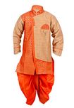 Arshia Fashions Boys Dhoti Kurta set ethnic wear for boys - Orange