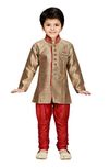 AJ Dezines kids festive and party wear Sherwani for boys (647_RED_3)