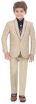 Jeet Boys Blazer, Shirt and Trouser Set(Beige Pack of 1)