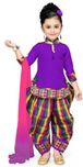 Aarika Girls Festive & Party Kurti, Patiala and Dupatta Set(Purple Pack of 1)