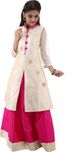 JBN Creation Girls Top and Skirt Set(Beige)