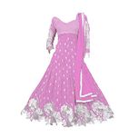 S R Fashion Girls Georgette Salwar Suit Set (SR_CBPKD_Baby Pink, 8 to 11 Years)