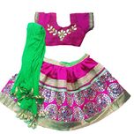 Aglare,Baby Girl Lehenga choli,Kids Lehenga choli ,Lehenga choli for Girls,Ethnic wear,Lahenga choli for small girls ,(Full set Stitched)