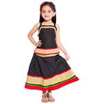 Archiecs Creations Beautiful Lehanga Choli With chaniya choli Skirt Set For Girls-KID103-2_Black_4 - 5 Years