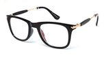 TheWhoop Full Rim Black Golden Wayfarer Unisex Spectacle Frame