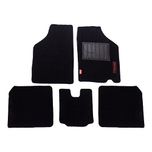 ELEGANT Cord Black Carpet Foot Mat for Maruti Wagonr (Set of 5 Pcs)