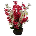 Fancy Mart Artificial Cherry Blossom Flower Plant With Wood Pot ( Height 18 Inchs/ 45 cms)