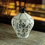 ExclusiveLane Warli Hand-Painted		Matki-Shaped	(6 Inch, White) Terracotta Vase(6 inch, White)