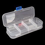 HOKIPO Clear Plastic Double Sided Small Storage Boxes with Compartments.