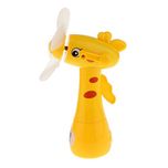 Aaina Safe Portable Hand Crank Mini fan without Battery for Kids Toy Gift-Yellow