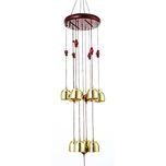 Rrimin Outdoor Living Wind Chimes Yard Garden Tubes Bells Copper Home Garden Decor Hanging Decoration 10 Bells (NO.6)