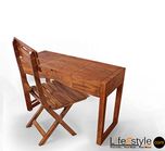 Lifeestyle Sheesham Wood Study Table With Folding Chair