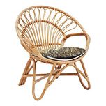 Aashi Enterprise Ira Garden Cane Cusioned Chair With Cushion