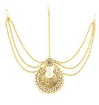 Sanjog Wedding Pearl Statement Matha Patti Maang Tika For Women & Girls