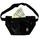 Viaggi Black security waist slim pouch