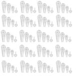 Generic Plastic Hard Wall Picture Frame Hooks Hangers 4-Pin Pack of 20 Large White