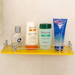 Klaxon Bathroom Front Glass Shelf - Wall Shelf - 15*6 - Yellow