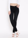 Devis Women Black Slim Fit Stretchable Jeans