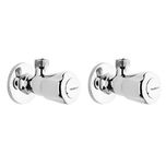 Hindware F100043QT  Angular Stop Cock  With Wall Flange (Contessa) with chrome finish (Pack of 2)