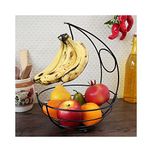 Disha Powder Coated Fruit Basket, 10X10X13.7, Black