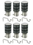 Prushti Fashion SET OF 6 BLACK CURTAIN BRACKET FOR DOOR&WINDOW