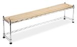 Whitmor Supreme Sink Shelf - Multiuse Organizer - Wood and Chrome